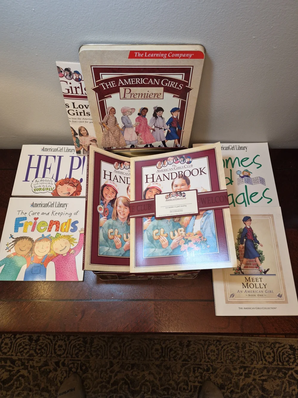 American‎ Girl Handbook & Storybook Set - Burgundy & Cream